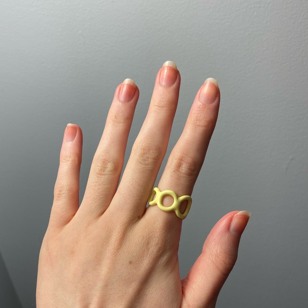 ⭐️2 for $30⭐️ Evryjewels Butter Yellow Bubbly Enamel Ring